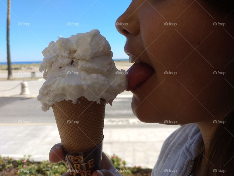 ice-cream on the beach