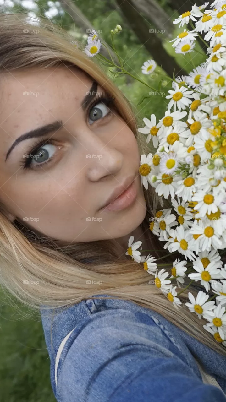 Girl, Flower, Woman, Beautiful, Portrait