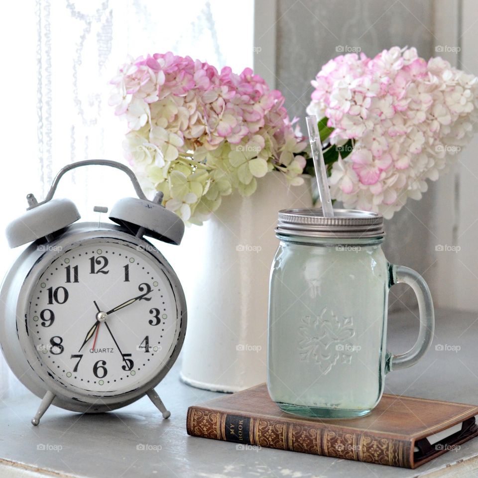 Lemon juice in mason jar