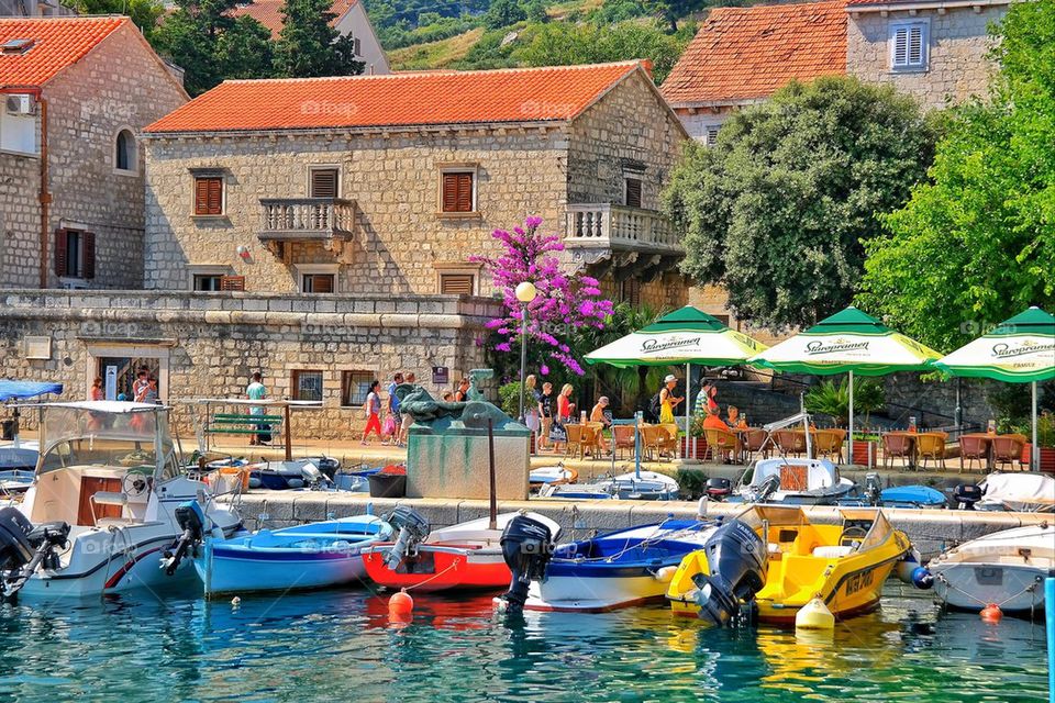 Harbour at The island of Hvar