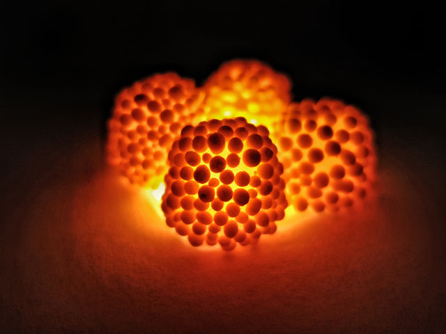 candy lit up from the bottom