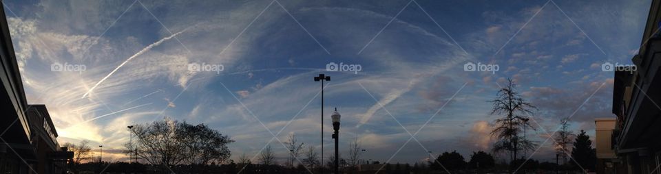 Panoramic fantastic sky