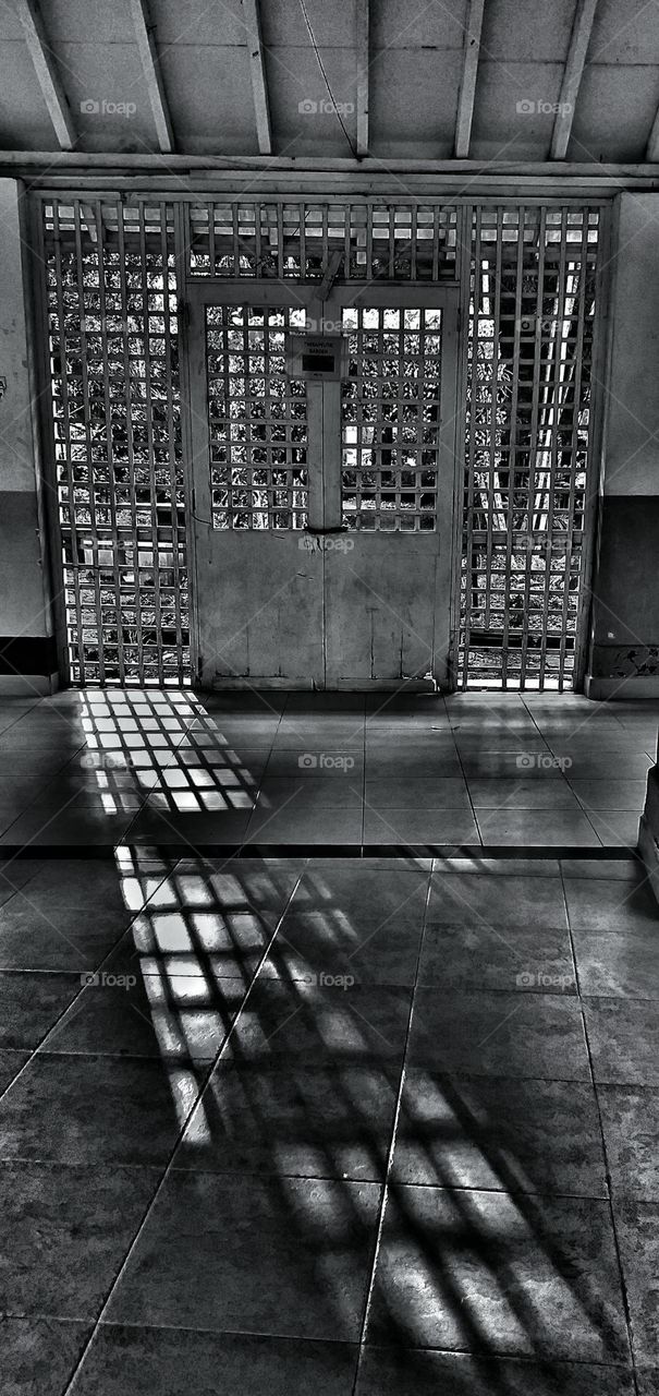 Black and white photo - shadows