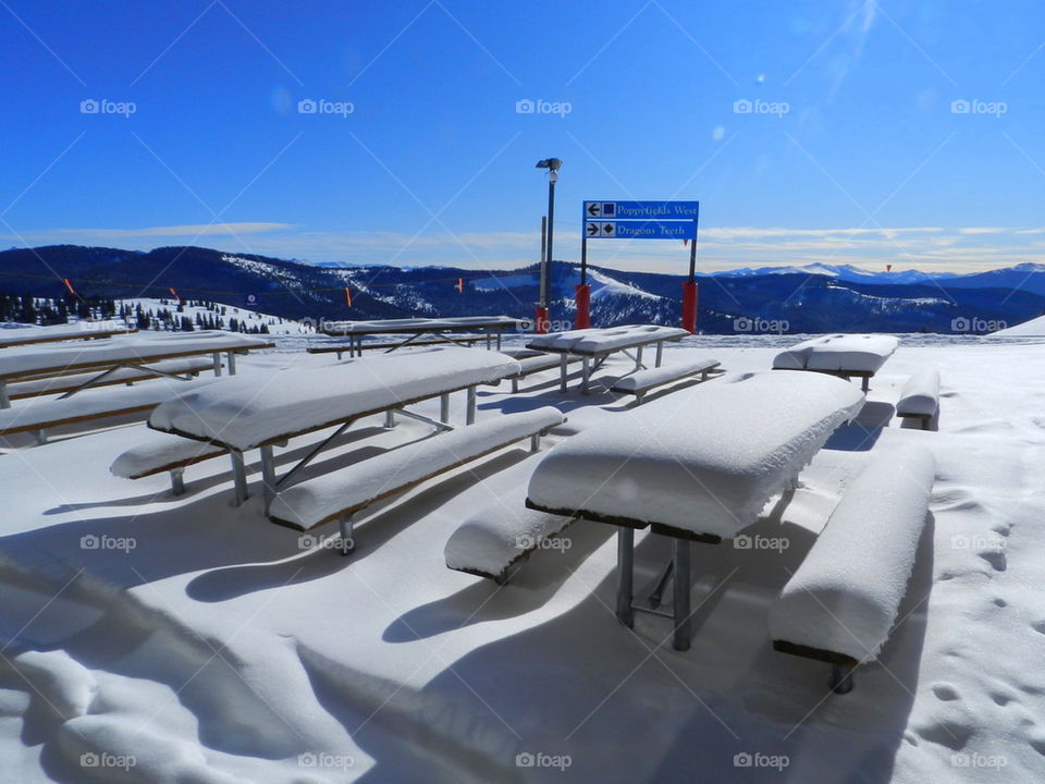 Tables on the mountain