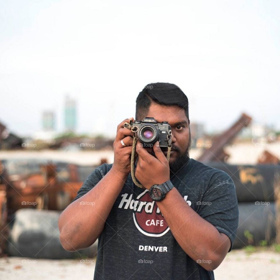 The man behind a camera