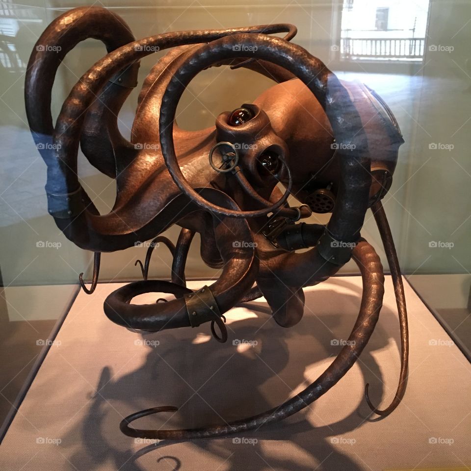 Steampunk octopus art