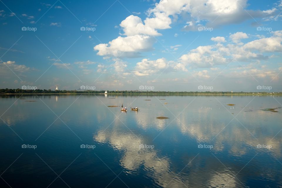 Reflection of clouds on water