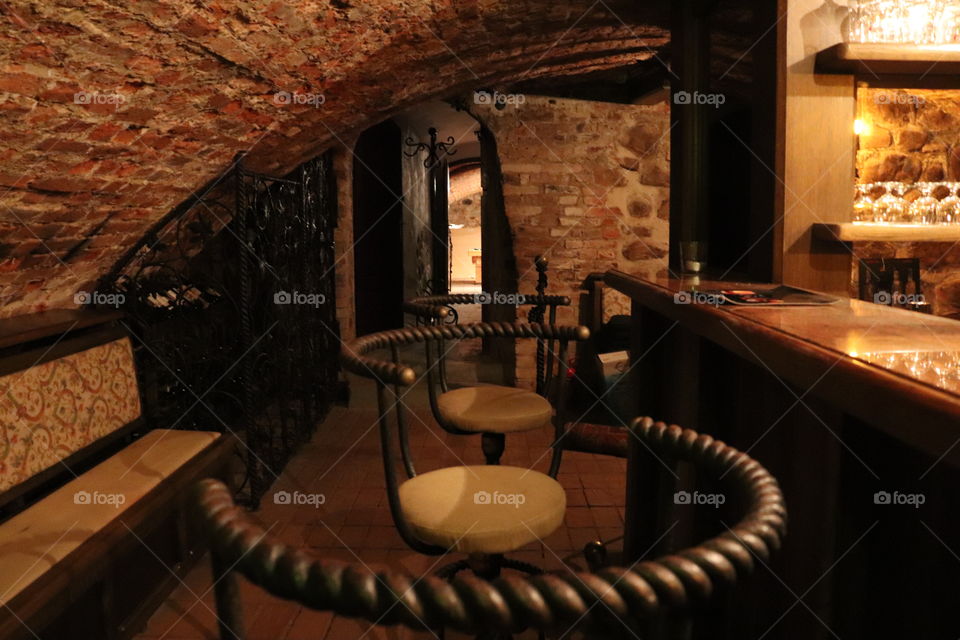 Pub in the castle's basement.