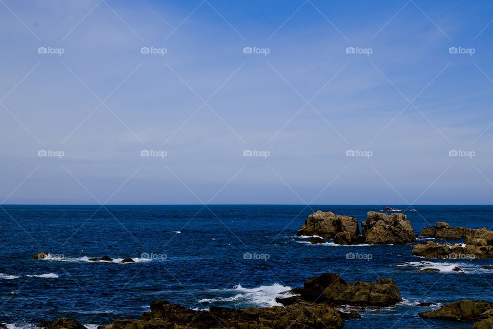 rocky coast of the sea