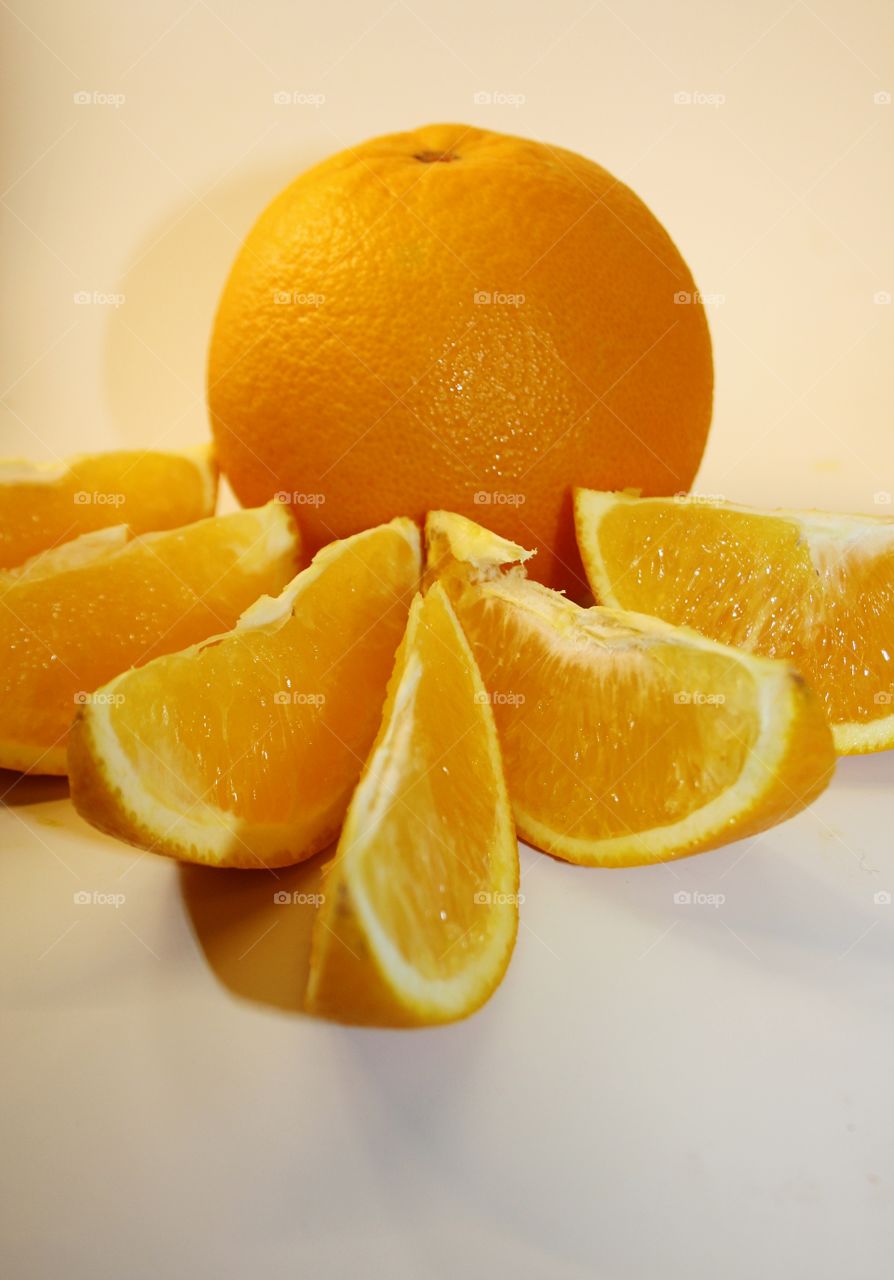 Fruit on a white background