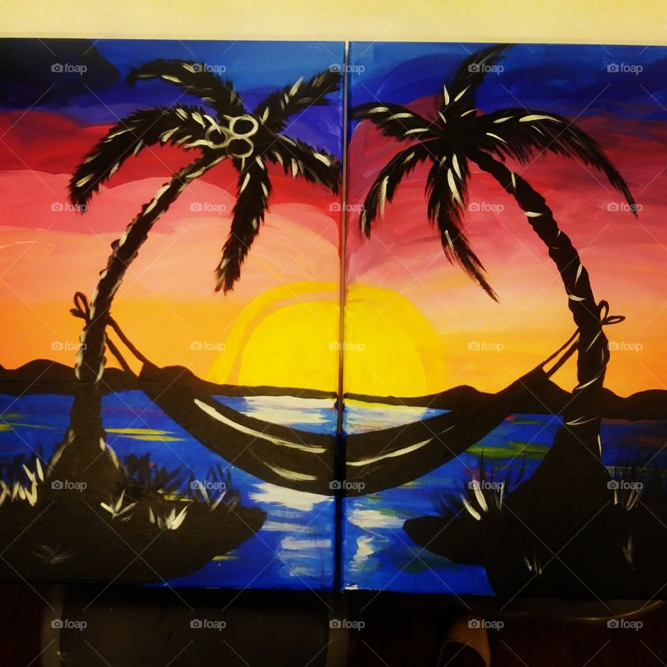 my tropical island artwork