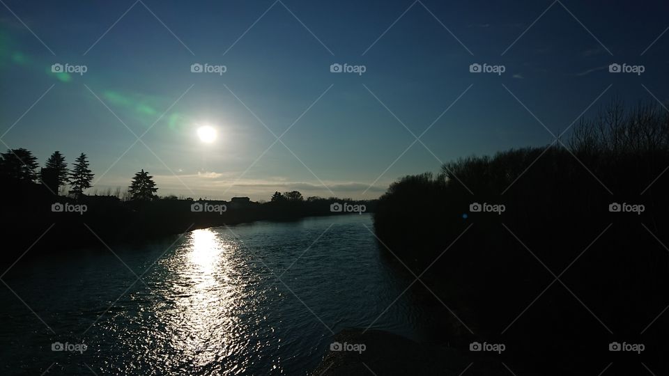 river, sunset, italy, beautiful landscape, natural 3