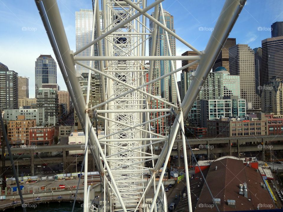 ferris wheel in the city