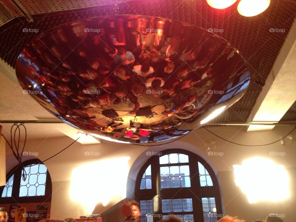 An odd angle capturing live music
