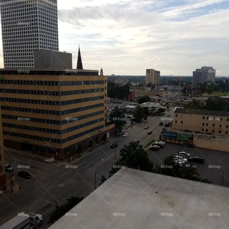 Busy downtown Tulsa