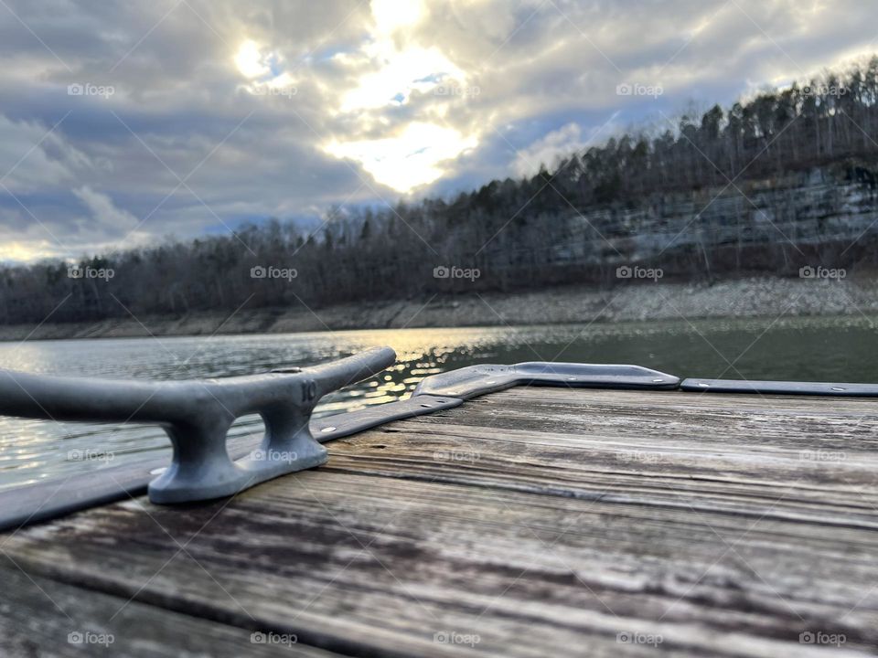 On the dock on a winter day