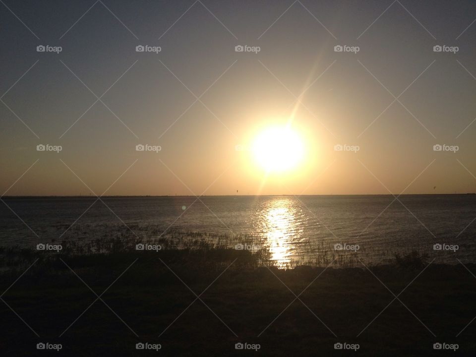 Sunset at Lake Hefner