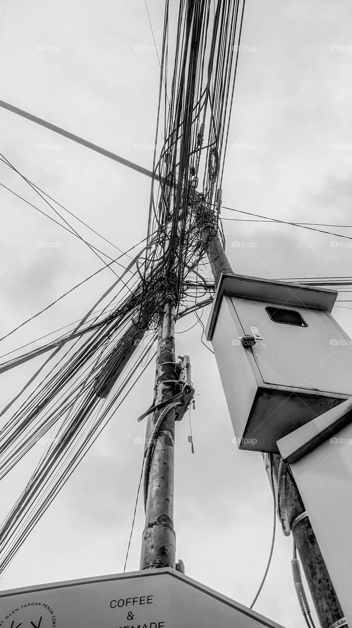 electricity and telephone poles