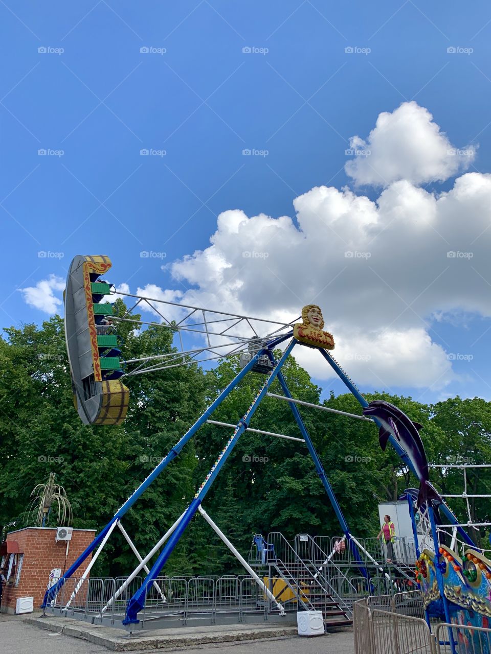 swing in an amusement park