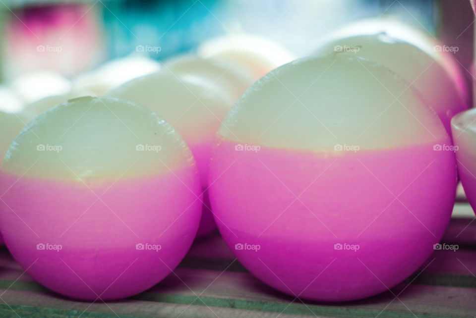 Pink decorative candles