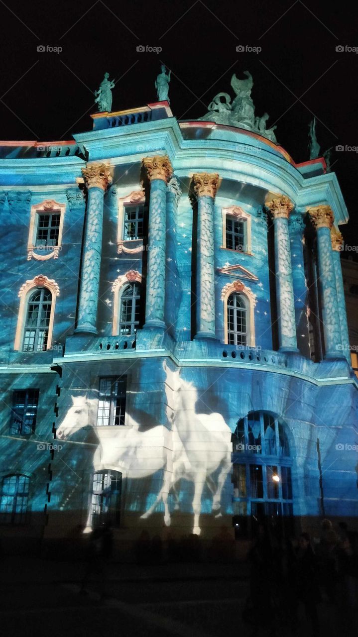 Humboldt University during Berlin Festival of Lights 2019