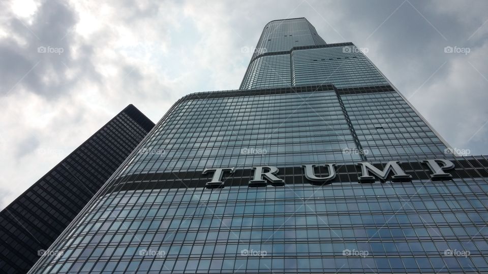 Trump Tower Building in Chicago City