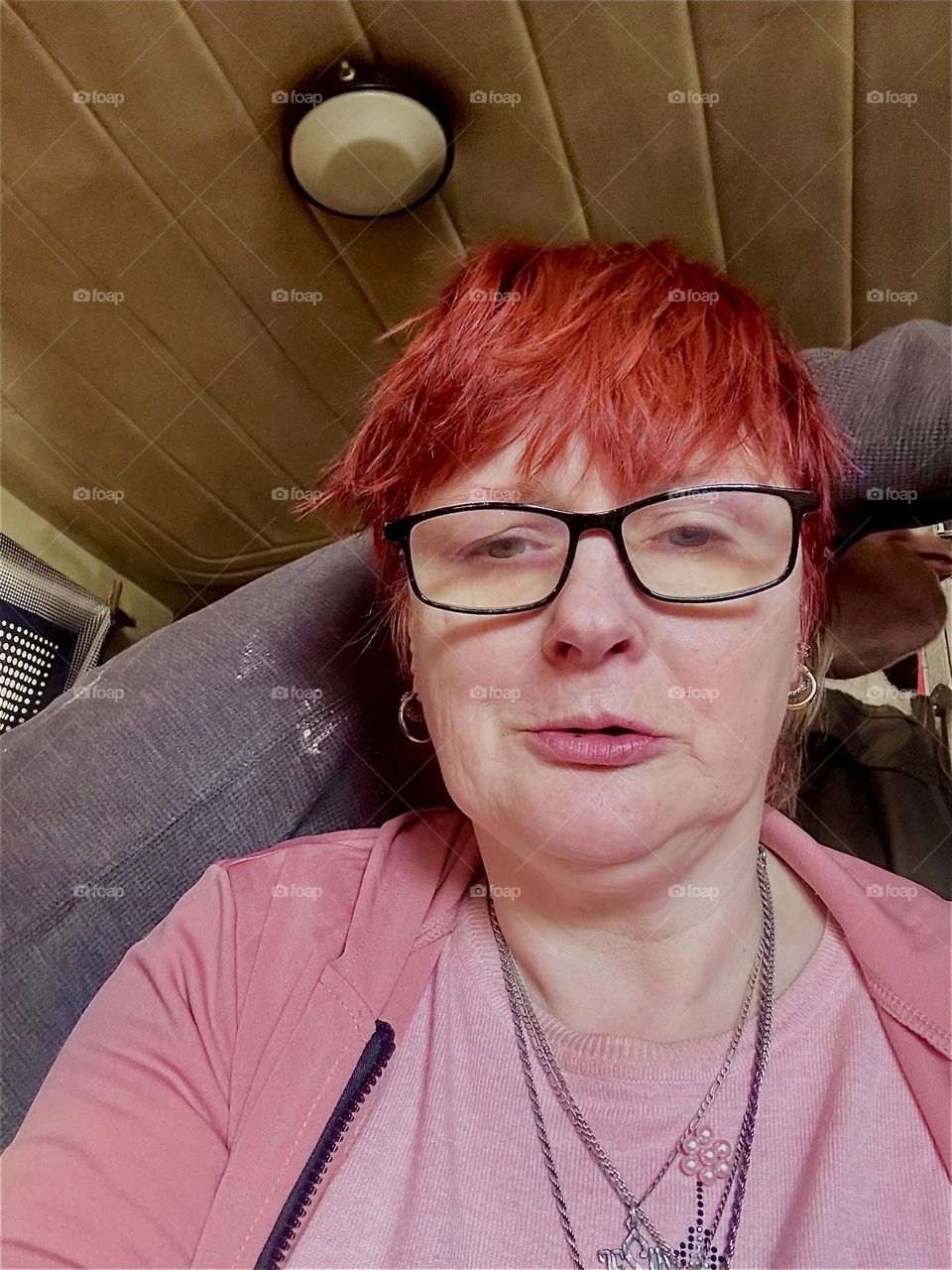 This is me, „Petra Schiller“ a.k.a. „Maxine Firefox“ a.k.a. „Maximiliane Feuerfuchs“ aboard „Salvation“, the „28 ft 1969 Luhrs“ cabin cruiser at „Newtown Creek“ by the „Pulaski Bridge“ in LIC, Queens that is home. 2024. Hypnotic Productions