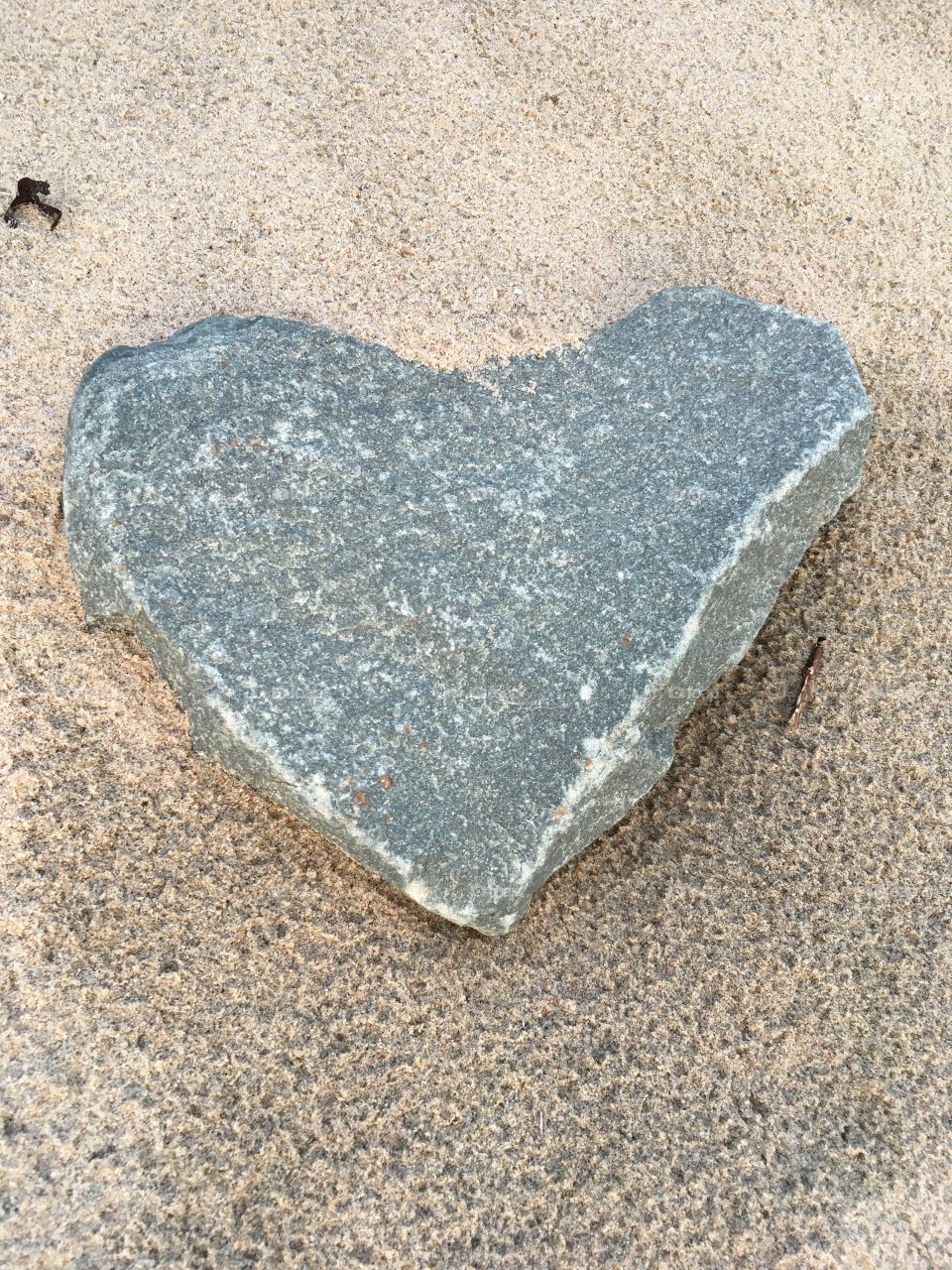 Cute heart-shaped stone