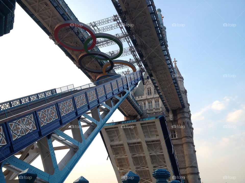 tower bridge olympic rings steel gate draw bridge london by angeljack