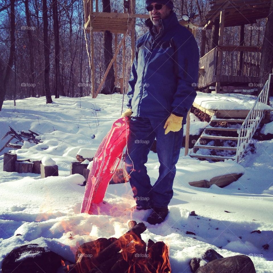 Last winter. Bonfires and hot cocoa.