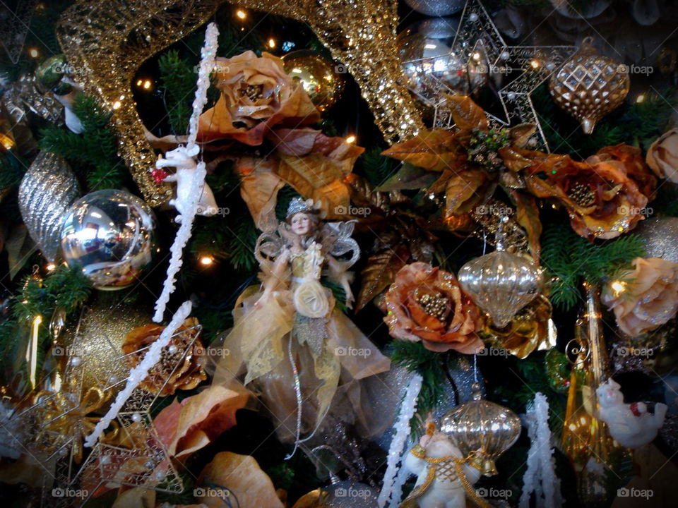 christmas angel gold decoration by Bea