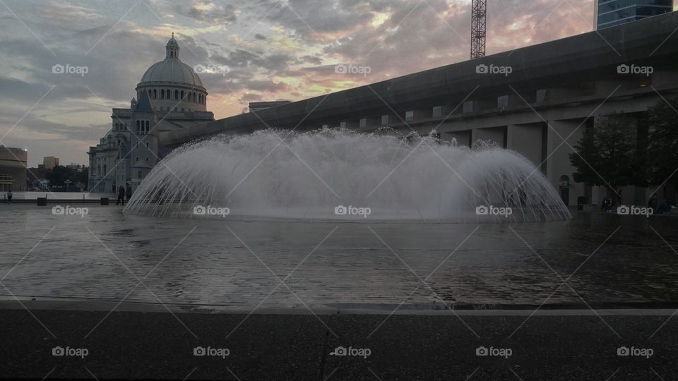 Water fountain at the church