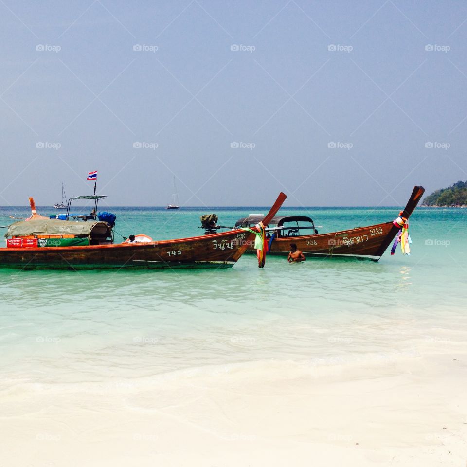 Fishing boat on Koh Lipe Islan. Koh Lipe - the beautiful little island in the South of Thailand. If you love white sand beaches, you have to go there ☀️