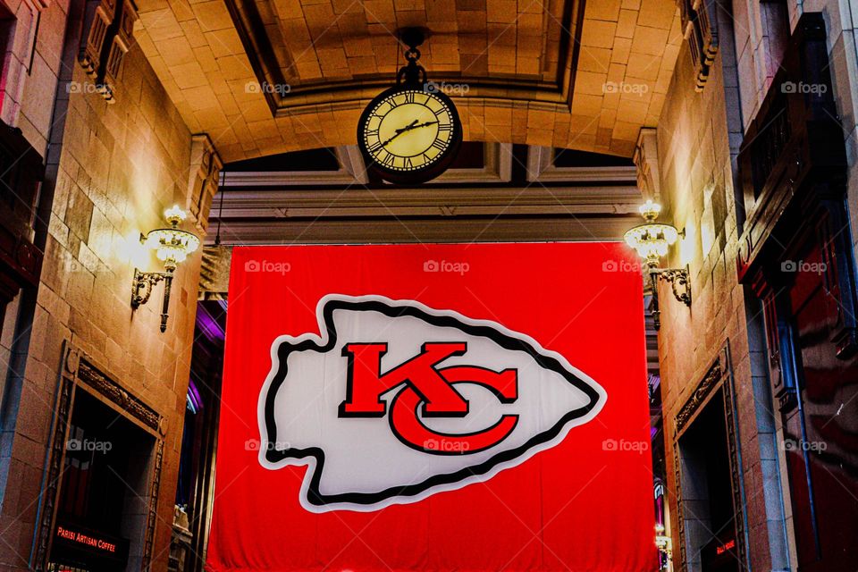 chiefs flag at Union Station