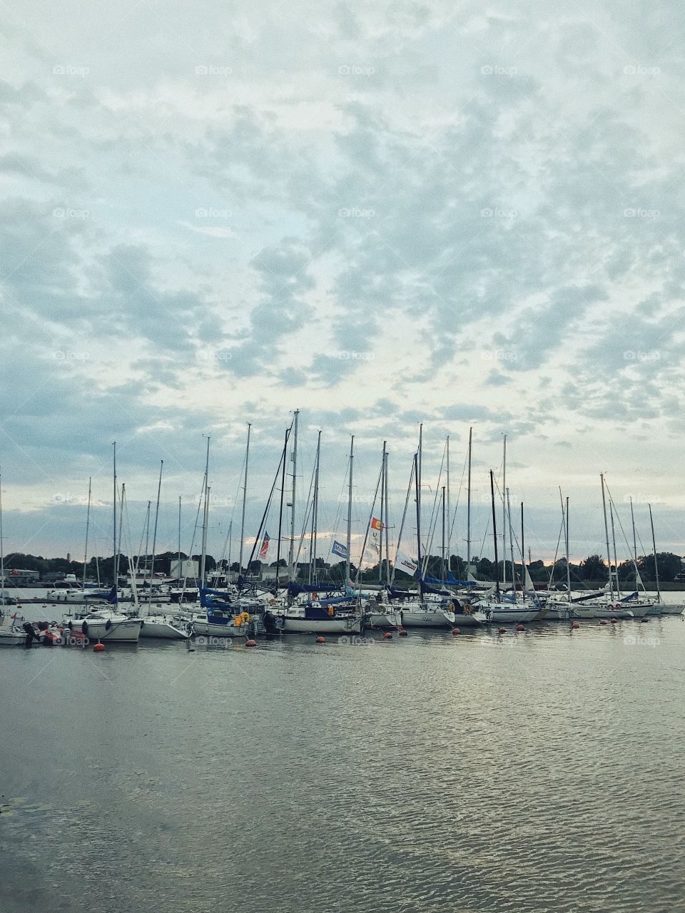 Yacht club sea summer view 