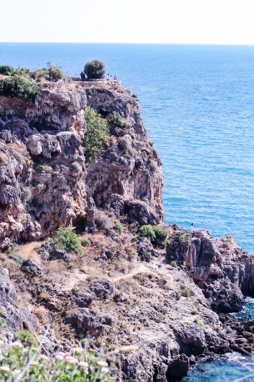 rocks, sea, sky, beautiful view