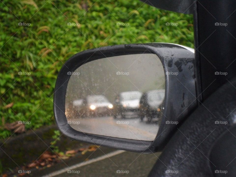 Rearview Mirror of a traffic