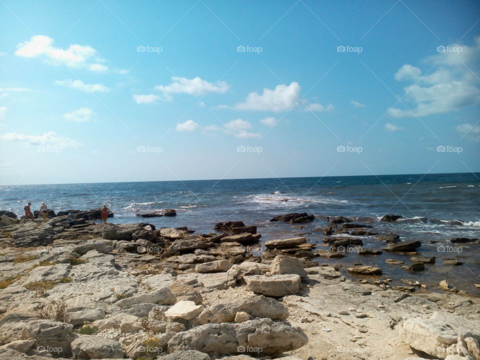 sea stones shore