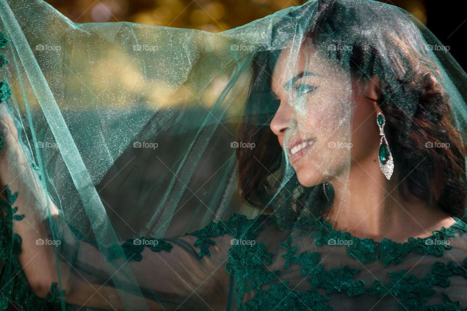 Afghani woman in green