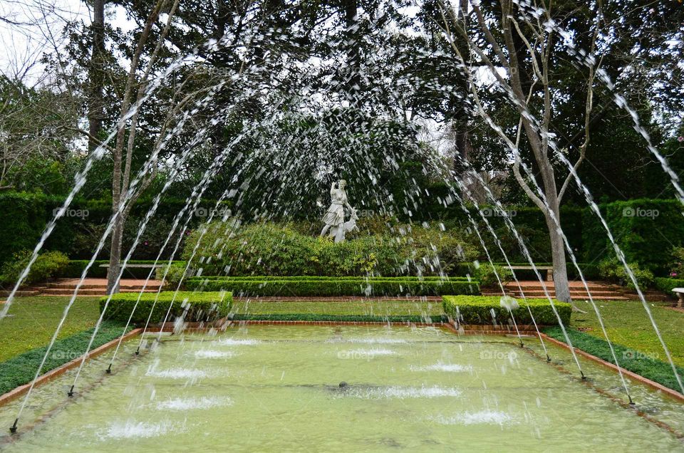 Sculpture and fountain