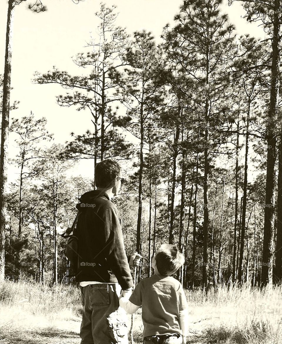 Hiking with dad