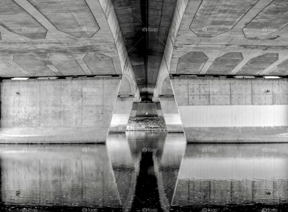 Under a bridge downtown.