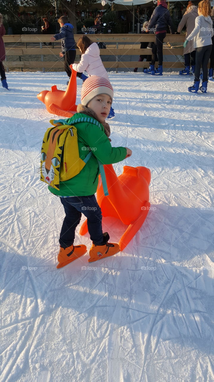 the boy at the rink