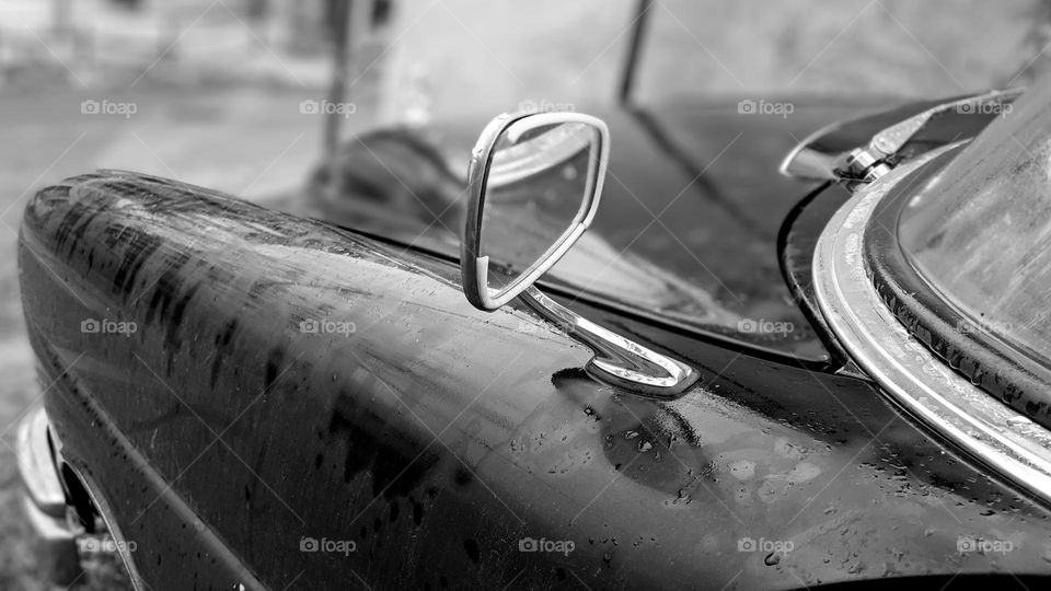 mercedes classic car mirror