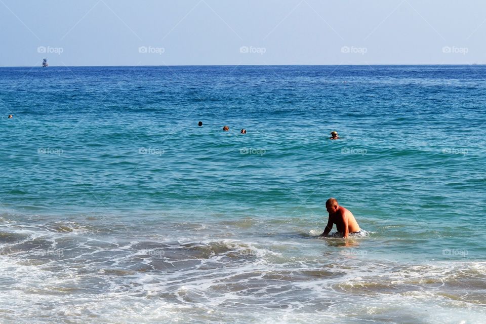 on the beach