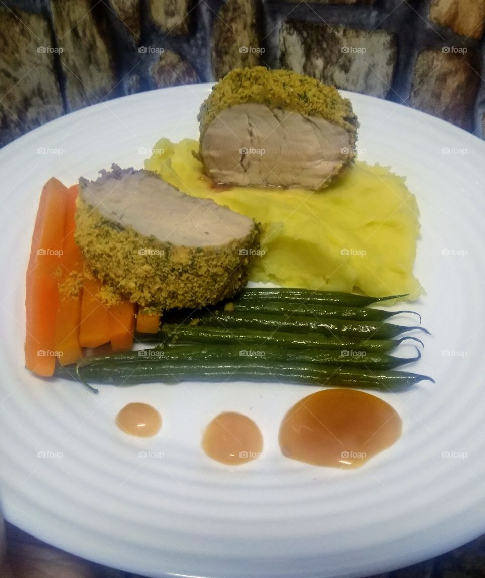 Delicious and colorful dinner