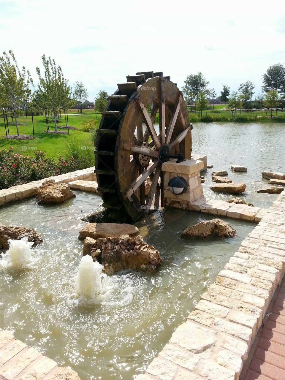 Water wheel in Fulshear, Texas.