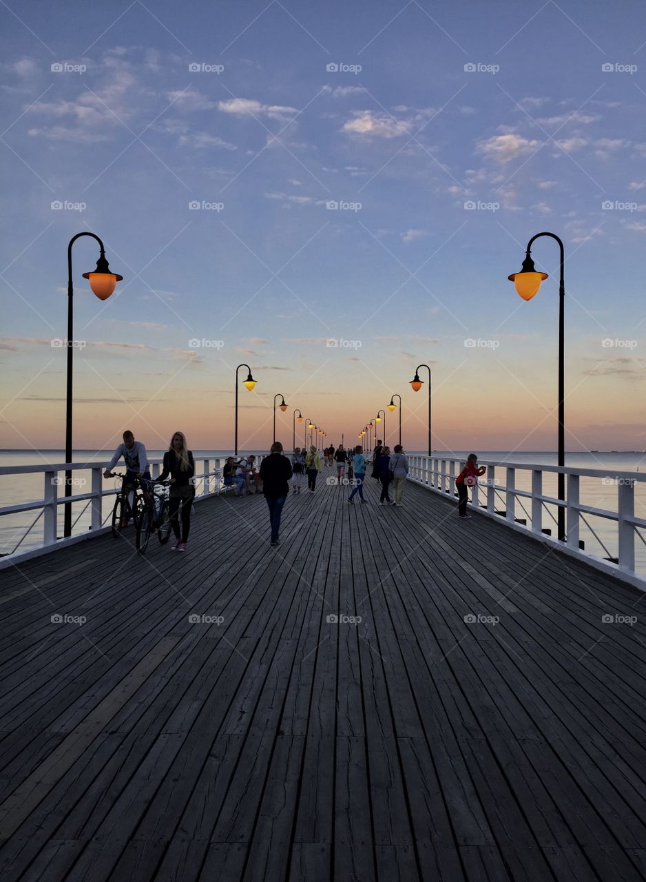 sunset at the pier