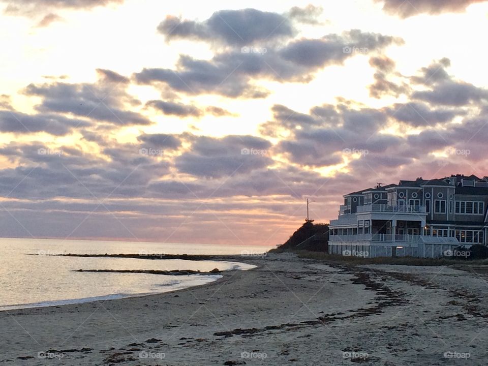 Falmouth Massachusetts Beach at Sunset 