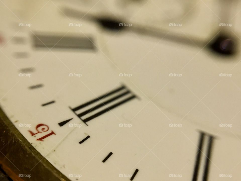 Pocket watch focus three o’clock 